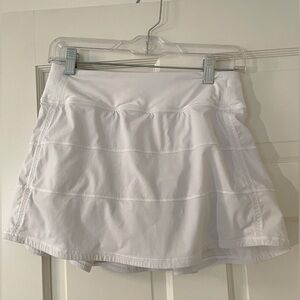 Lululemon White Pace Mid-Rival Tennis Skirt Size 4